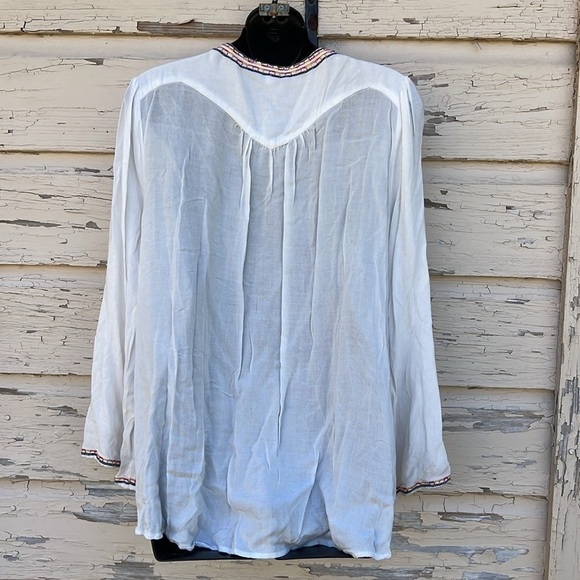 Madeline Sparklestein BoHo Embroidered Festival Beachy Tunic Top Blouse XL H1 - Picture 3 of 6